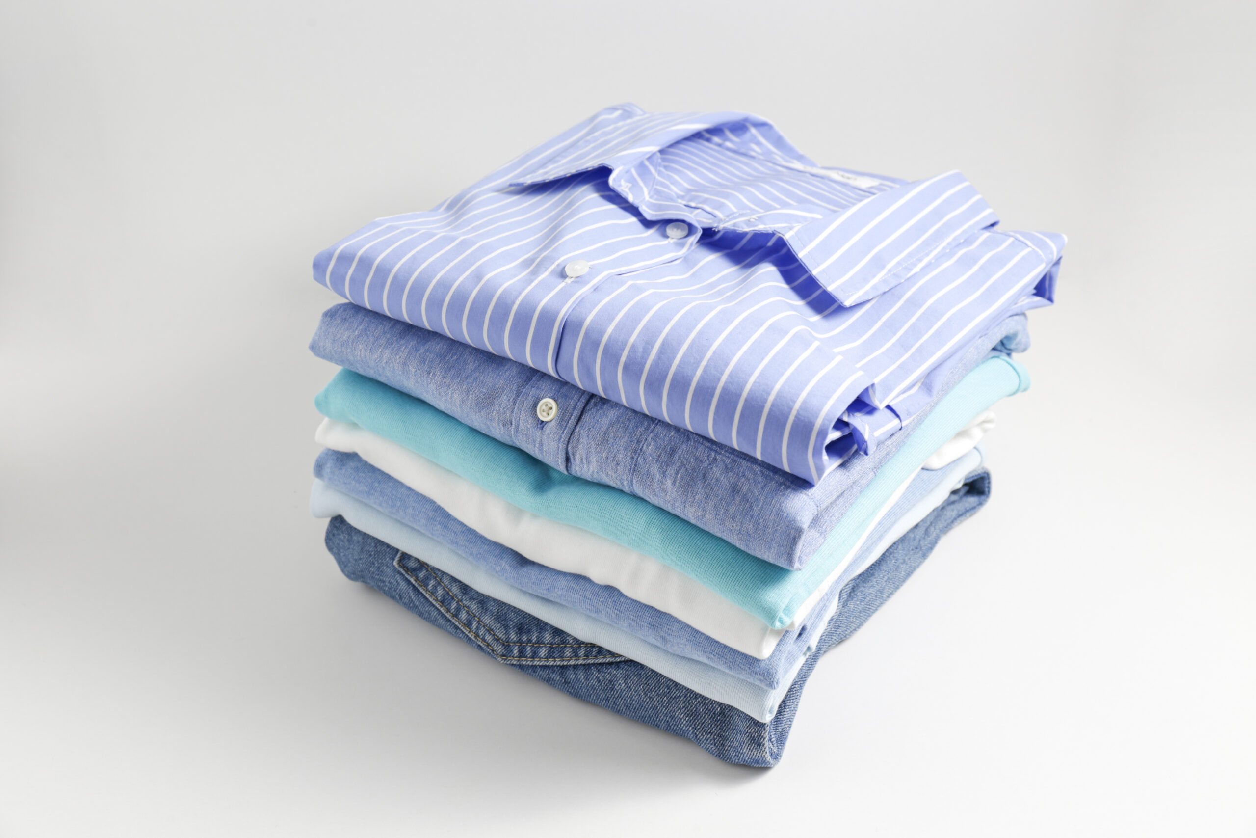 Stuck of nicely folded clothes 